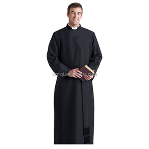 Vente chaude et robe <span class=keywords><strong>de</strong></span> <span class=keywords><strong>prêtre</strong></span> noire classique, robe romaine pour toute l'année - Product Image 2