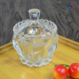 Vendita <span class=keywords><strong>di</strong></span> Fabbrica: Zuccheriere in <span class=keywords><strong>Vetro</strong></span> con Coperchio in Cristallo, Ciotola Decorativa per Caramelle, Contenitore per Conservazione e Esposizione Domestica - Product Image 2