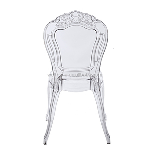 Silla Transparente Estilo Princesa <span class=keywords><strong>de</strong></span> <span class=keywords><strong>Policarbonato</strong></span>, Silla Belle Époque <span class=keywords><strong>de</strong></span> Resina Transparente - Product Image 3