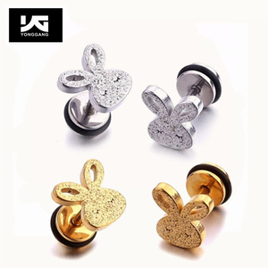 Bijoux de mode Enfants Mignon Boucle D'oreille Cool Lapin Oreille Piercing Bijoux pour Boucles D'oreilles enfant - Product Image 3