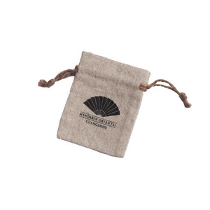 <span class=keywords><strong>Pochette</strong></span> cadeau personnalisée en lin, avec cordon en <span class=keywords><strong>chanvre</strong></span>, bon marché - Product Image 1