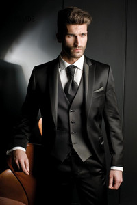 Good Quality Custom Peaked Lapel Three Pockets One <strong>Buttons</strong> Slim Fit Men <strong>Suit</strong> WF084 - Product Image 5