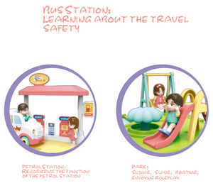 Ciudad pequeña batería ranura auto-juguete interesante <span class=keywords><strong>pista</strong></span> de coches de plástico para niño - Product Image 4