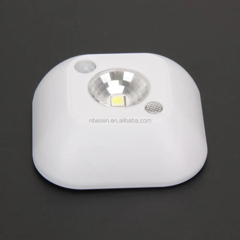 Sensor Night Light 1LED Auto Motion Sensor Detector PIR Infrared Night Light Lamp Bulb With Magnet