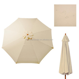 Sombrilla de jardín de 9 pies, piscina, sombrilla de patio de madera con protección uv - Product Image 2