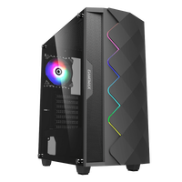 Boîtier d'ordinateur de jeu PC en acier GAMEMAX 3601 Mid-Tower avec ventilateur de 12 cm
