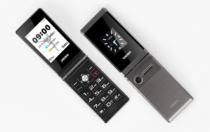 Оптовая продажа <span class=keywords><strong>SOS</strong></span> большая кнопка клавиатуры UNIWA X28 GSM 2,8/1,77 дюймов двойной экран флип мобильный телефон - Product Image 4