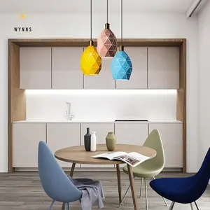 Macaron colorful LED pendant lighting modern chandelier ceiling light low price simple suspension lamp drop light