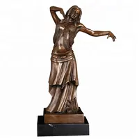 DS-596 الأوروبية البرونزية الجمال سيدة الفن زخرفة الجدول الديكور البرونزية راقصة امرأة تمثال النحت الأقلية فتاة