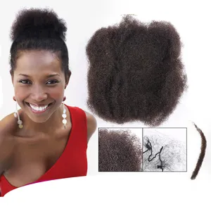 100% Human Hair Unprocessed Virgin BraidingผมBundle,Afroผมสีดำธรรมชาติ