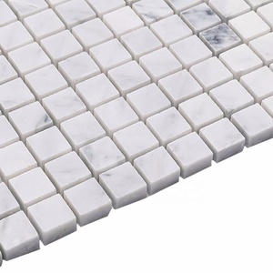 Mới đến 15mm Bianco Carrara đá cẩm thạch vuông khảm hồ bơi gạch Thái Lan nhà máy - Product Image 4