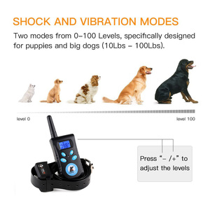 Paipaitek 3300ft Venta caliente Producto para mascotas <span class=keywords><strong>Anti</strong></span> No <span class=keywords><strong>Bark</strong></span> Shock <span class=keywords><strong>Collar</strong></span> de entrenamiento para perros con control remoto - Product Image 5