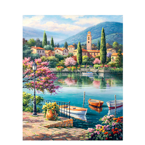 Bức tranh kỹ thuật số chenistory bằng số phong cảnh dầu không có khung - Product Image 1