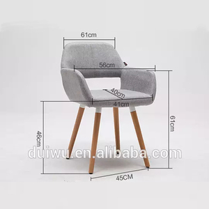 Silla <span class=keywords><strong>de</strong></span> respaldo <span class=keywords><strong>de</strong></span> ocio para sala <span class=keywords><strong>de</strong></span> estar moderna, patas <span class=keywords><strong>de</strong></span> madera tapizadas cómodas, sillón colorido - Product Image 6