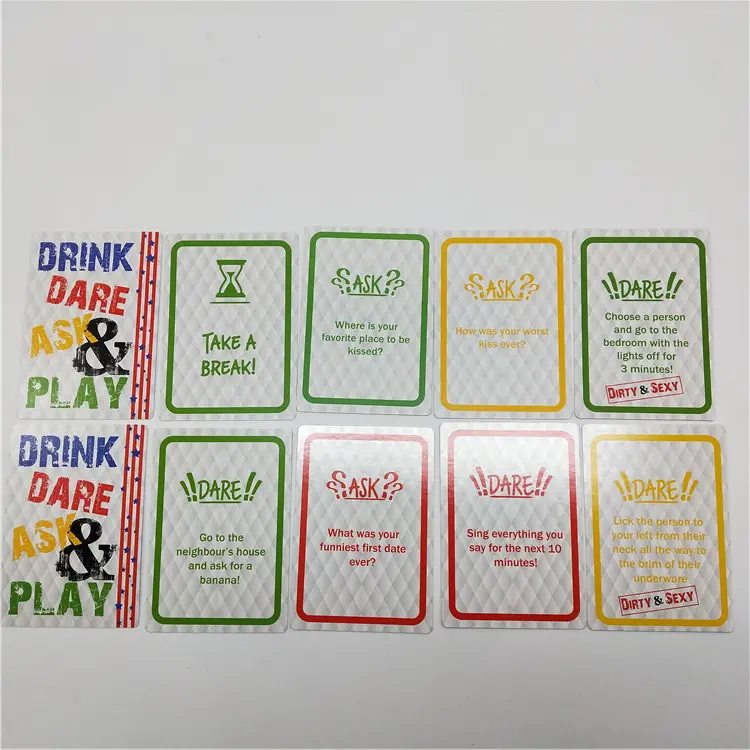 품질 중국 제품 가장 재미있는 섹시한 트레이딩 카드 게임 상자 성인 맞춤형 casico 카드 게임