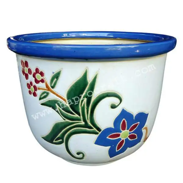 S/3 Vietnam ceramic flower pots/Indoor ceramic flower pots for home decor/ Cache pots (HG 13-1240/3)