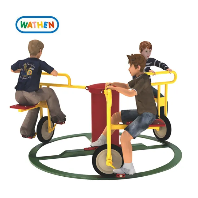 Manège Enfants Équipements De Jeux en Plein Air Enfants Carrousel D'équitation Vélos pour Parc D'attractions