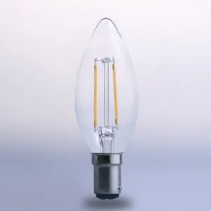 Heißer verkauf 2700 karat warmes licht c35 c35t 2 watt 4 watt e12 e14 B15 führte filament kerzenlampe