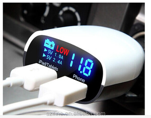 Móvil dual USB <span class=keywords><strong>cargador</strong></span> de coche con pantalla led - Product Image 2