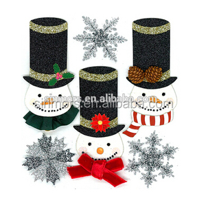 Copo de nieve creativo Santa Claus árbol de Navidad atmósfera ventana vidrio <span class=keywords><strong>adhesivo</strong></span> autoadhesivo pegatinas de reciclaje <span class=keywords><strong>para</strong></span> decoración de fiesta - Product Image 2