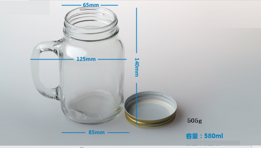 HOT SALE wholesale glass candy jar storage glass jar with metal lid mason jar for food
