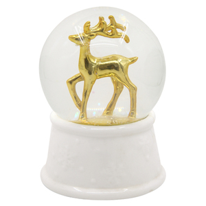 Plaqué or personnalisé renne <span class=keywords><strong>De</strong></span> Noël <span class=keywords><strong>boule</strong></span> <span class=keywords><strong>de</strong></span> <span class=keywords><strong>neige</strong></span> <span class=keywords><strong>en</strong></span> <span class=keywords><strong>verre</strong></span> <span class=keywords><strong>de</strong></span> résine 100mm <span class=keywords><strong>boule</strong></span> <span class=keywords><strong>de</strong></span> <span class=keywords><strong>neige</strong></span> avec LED lumière - Product Image 4