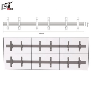 شاشات متعددة قابل للتعديل دفع الجرف التلفزيون جدار جبل لمدة ستة أجهزة التلفاز - Product Image 3