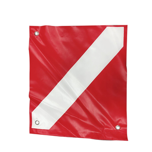 OEM de alta calidad de encargo rojo y blanco tamaño diferente de PVC Internacional Bandera de <span class=keywords><strong>buceo</strong></span> - Product Image 2