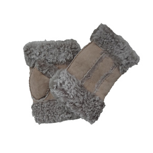 السيدات مخزون قفازات الأصابع في الهواء الطلق/ركوب الدراجات ودية مصنوعة من جلد الغنم القص مع مجعد الفراء وتقليم وأسلوب عادي - Product Image 2