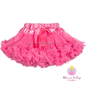 批发新设计的孩子可爱的粉红色芭蕾舞芭蕾舞蹈服装长花式情人节衬裙
