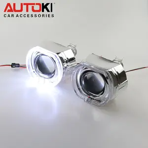 Autoki led kare hid xenon projektör lens H1 ampul bi xenon mercek h4 h7 projektör lens