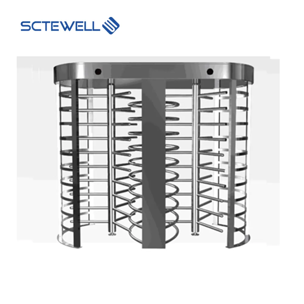 מלא קרוסלת שער אבטחת בקרת גישה מערכת אלקטרוני rfid RQ קוד קורא דלת כפולה מלא גובה קרוסלה מפעל