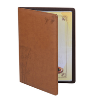 Cuero PU Popular 6 vistas comida bebida menú titular libro para restaurante menú personalizado carpeta cubierta fábrica directa entrega rápida