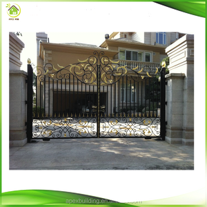 Descuento puertas de hierro forjado diseño de <span class=keywords><strong>puerta</strong></span> <span class=keywords><strong>principal</strong></span> deslizante curvada - Product Image 6