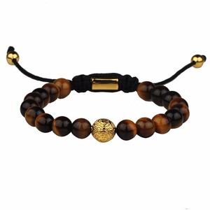 La joyería de los hombres de caballero gladiador Lava pulsera roca de Lava pulsera de cuentas - Product Image 3