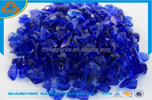 Grano azul cobalto azul profundo casco de vidrio roto y rocas para gaviones - Product Image 1