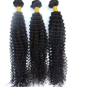 100% non trasformati Vergine Dei Capelli Mongolo 8- 40 Inch Colore Naturale Afro Crespo Fasci Ricci