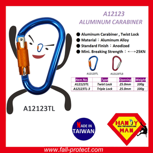 Triple Twist 25KN Aluminum Carabiner - Product Image 2