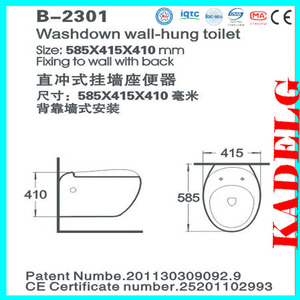 Coppia di sanitari bagno sospesi a muro <span class=keywords><strong>vaso</strong></span> sedile bidet - Product Image 2