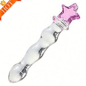Kostenlose individuelle Schachtel - Schlussverkauf durchsichtige riesige Frauenmuschi masturbieren vibrierendes Glas Tierreiz dildo - Product Image 5
