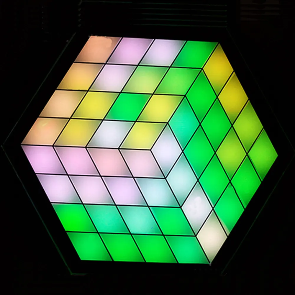 Intera vendita cubo Magico ha portato pista da ballo Della Discoteca del DJ Della Discoteca DMX 3D time Tunnel RGB HA CONDOTTO LA Luce Pista da ballo