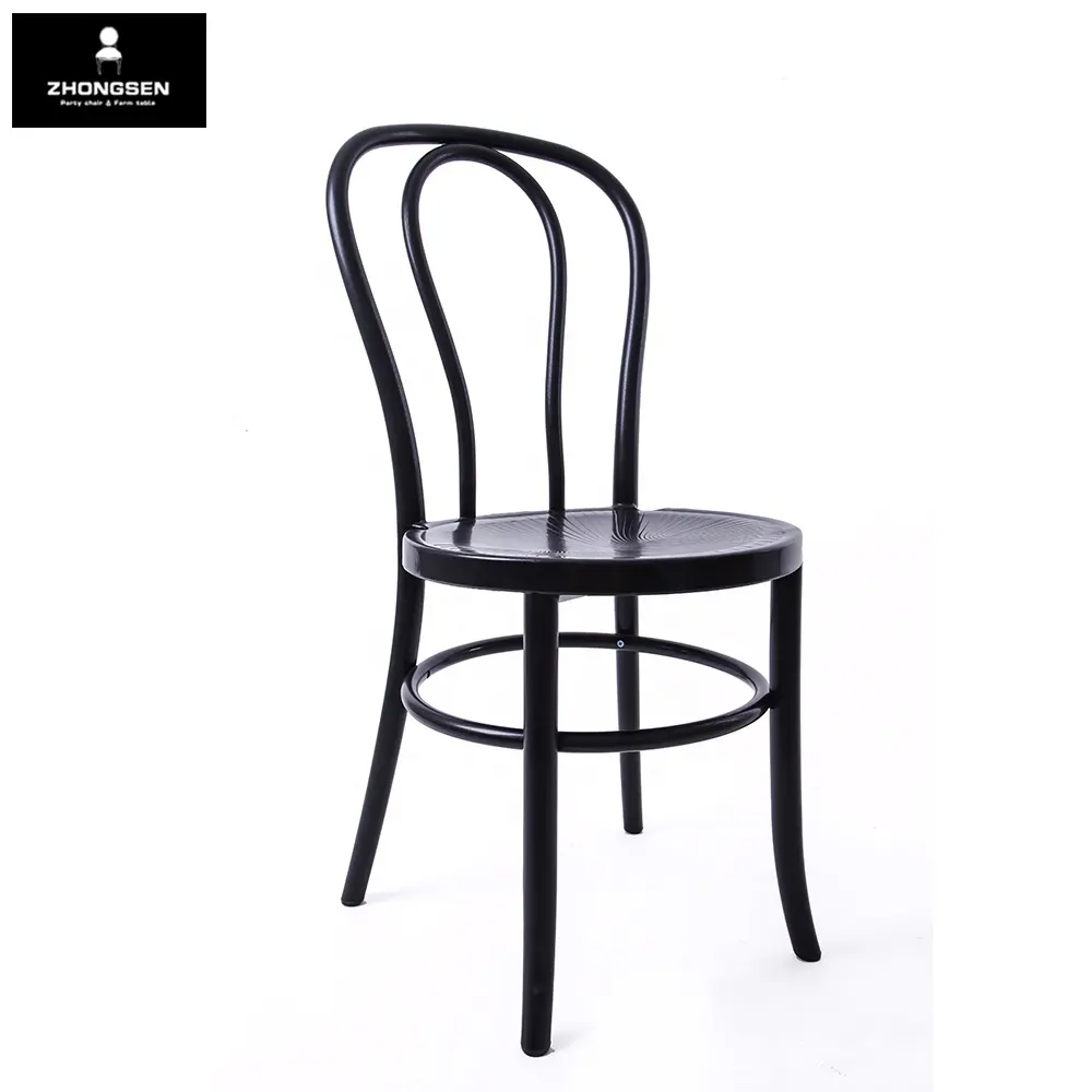 สีดำ Thonet เก้าอี้สำหรับงานแต่งงานและร้านอาหารห้องจัดเลี้ยง