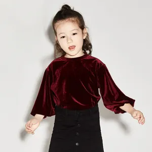 OEM & ODM newest baby frock designs girls velvet tops