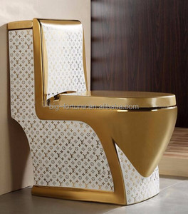 Chinois en céramique salle <span class=keywords><strong>de</strong></span> bains lavage à grande <span class=keywords><strong>eau</strong></span> <span class=keywords><strong>de</strong></span> toilette d'or - Product Image 2