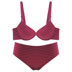 Nuevo diseño de ropa interior barata Sexy Push up <span class=keywords><strong>Sujetador</strong></span> sin frente Niñas Conjunto de <span class=keywords><strong>sujetador</strong></span> de tamaño a rayas - Product Image 3