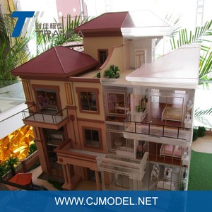 Modèle de villa <span class=keywords><strong>3D</strong></span> moderne, modèle de maison <span class=keywords><strong>3D</strong></span>, modèle architectural miniature à l'échelle - Product Image 3