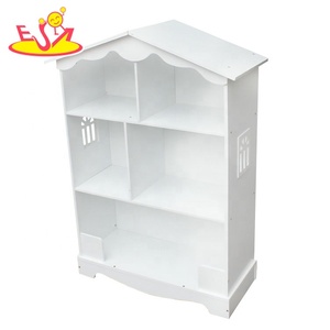 2018 nuovo disegno bianco di legno a forma di casa scaffale per i bambini W08D015B - Product Image 2
