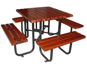 Arlau 户外酒吧桌椅木制可堆叠，木制乡村餐桌，花园木桌和长凳
