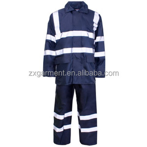 Polyester/PVC <span class=keywords><strong>Hi</strong></span> <span class=keywords><strong>VIS</strong></span> Áo Mưa Áo mưa không thấm nước mưa tổng thể khả năng <span class=keywords><strong>hi</strong></span>ển thị cao Áo Khoác Phản quang làm việc quần áo - Product Image 4