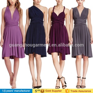 2025 all'ingrosso <span class=keywords><strong>donna</strong></span> estate casual elegante avvolgente multi-via jersey convertibile lunghezza del ginocchio per festa nuziale abito <span class=keywords><strong>da</strong></span> <span class=keywords><strong>damigella</strong></span> d'onore - Product Image 5